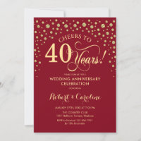 Party zum 40. Jahrestag - Ruby Red Gold