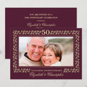 Party zum 50. Hochzeitstag Benutzerdefiniertes F Einladung