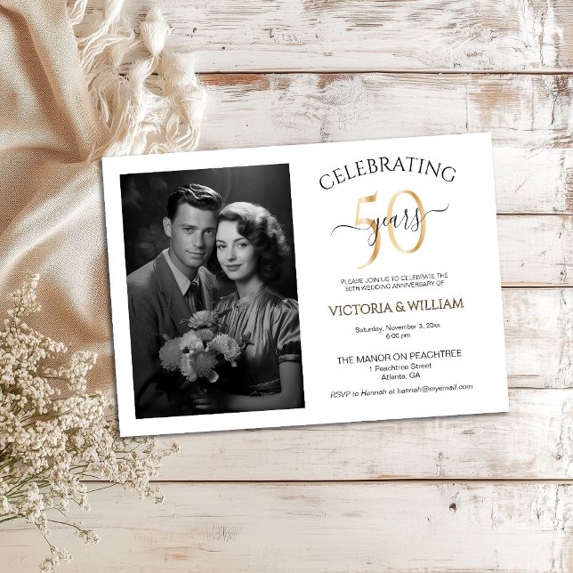 Party zum 50-jährigen Foto Einladung (Von Creator hochgeladen)