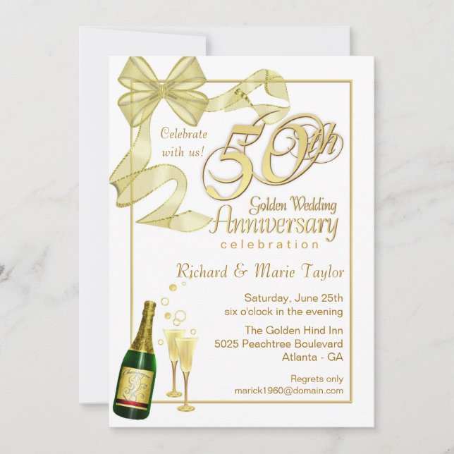 Party zum 50. Jubiläum - Einladungen zum Schnäppch (Vorderseite)