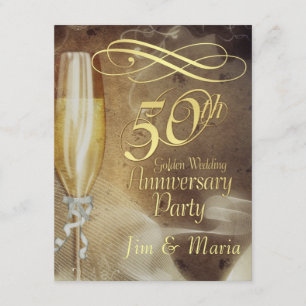 Party zum 50. Jubiläum - UAWG-Antwortkarten RSVP Karte