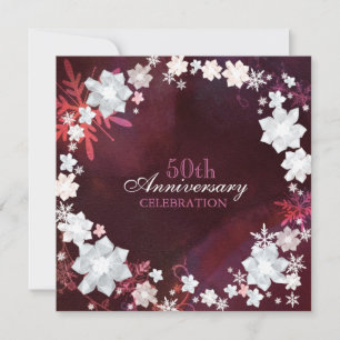 Party zum 50. Winter Hochzeit Einladung