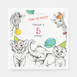Party zum 5. Jahrestag Serviette