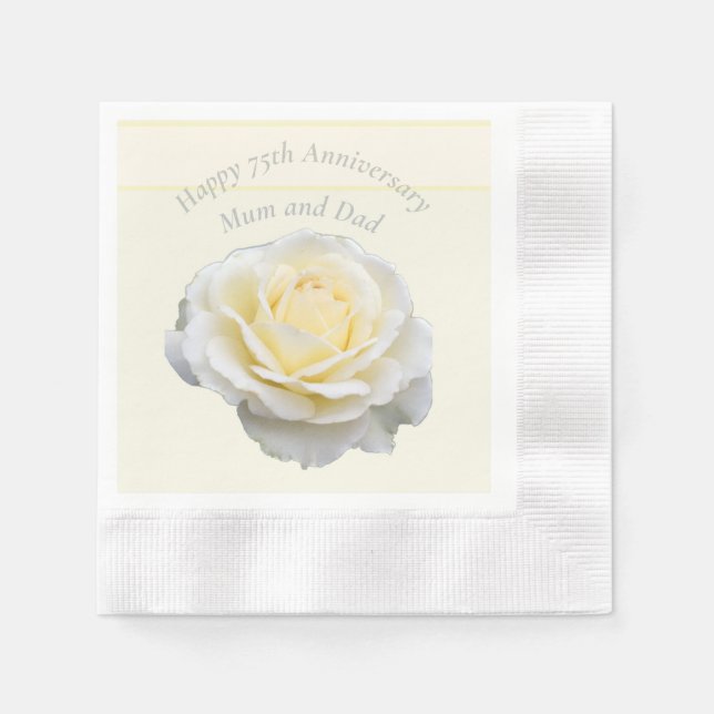 Party zum 75. Hochzeitstag Serviette (Vorderseite)