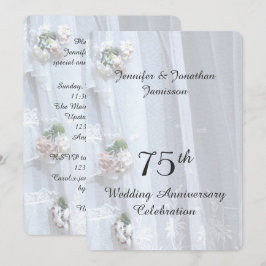 Party zum 75. Hochzeitstag, Vintage Spitze Einladung
