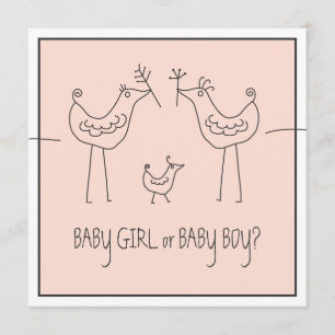 Party zum Aufspüren des Geschlechts bei Funky Bird Einladung
