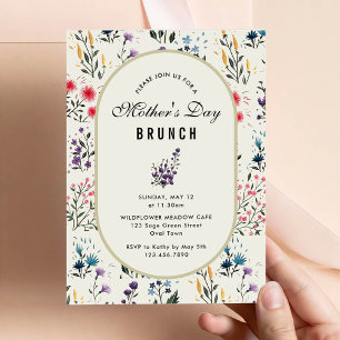 Party zum Brunch der Blumenmutter am Tag der Wasse Einladung