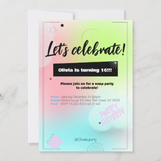 Party zum Geburtstag Einladung