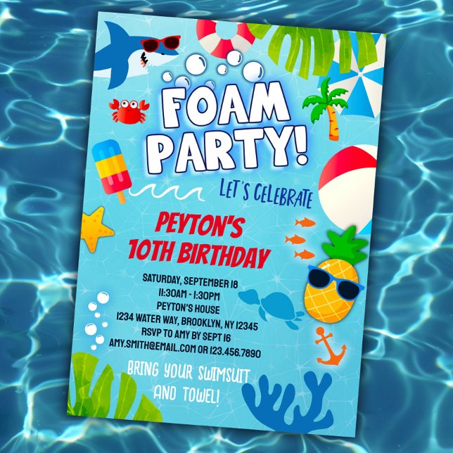 Party zum Geburtstag Einladung für Jungen und Mädc (Von Creator hochgeladen)