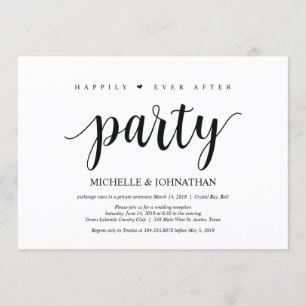 Party zum glücklichen Ende, Hochzeits-Elopement-Ei Einladung