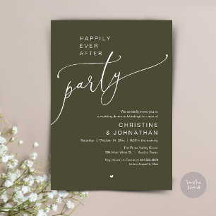 "Party zum glücklichen Ende" Moderne Hochzeitsdinn Einladung