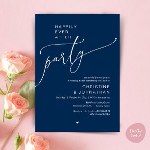 "Party zum glücklichen Leben danach" Moderne Hochz Einladung