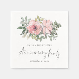 Party zum Jubiläum der Floraler Moderne Rosa Serviette