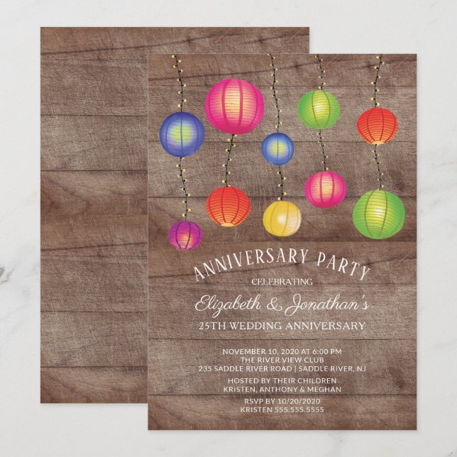 Party zum Sommerpappenjubiläum Einladung (Vorne/Hinten)