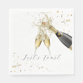 Party zum Toast des neuen Jahres gelassen Serviette