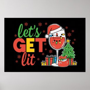 Party zum Trinken von Wein Poster