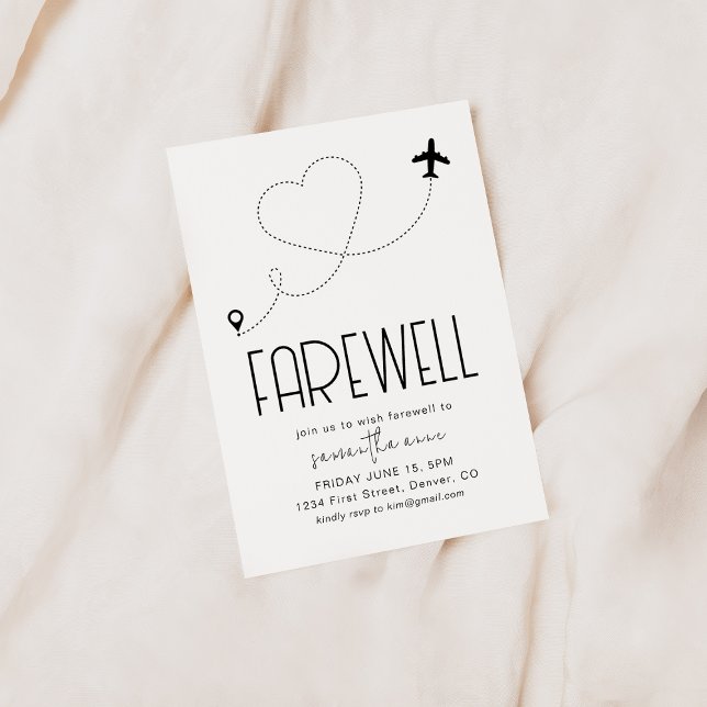 Party zum Umziehen der Ruhestandszeit mit Flugzeug Einladung (Von Creator hochgeladen)