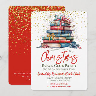 Party zur Bibliothek des Weihnachtsbuchs Einladung