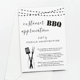 Party zur GRILLEN von Geschäftsdaten von Kunden Einladung