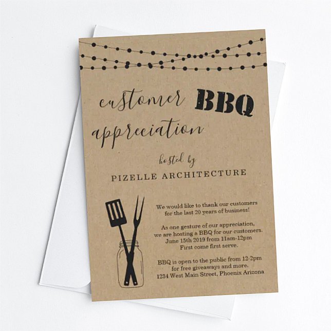 Party zur GRILLEN von Geschäftsdaten von Kunden Einladung (Von Creator hochgeladen)