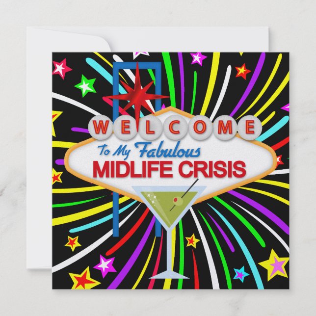 Party zur Midlife Crisis - SRF Einladung (Vorderseite)