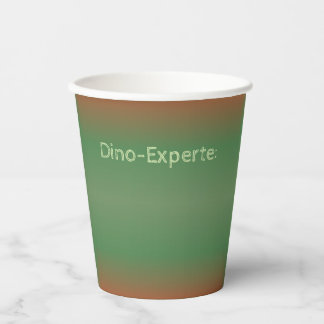 Partybecher mit Dinosaurier & Feld zum Beschriften Pappbecher