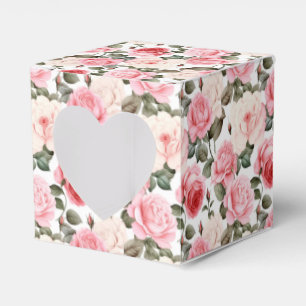 Partybunterbox mit rosa Rosen Geschenkschachtel
