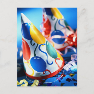 Partyhütchen Einladungspostkarte