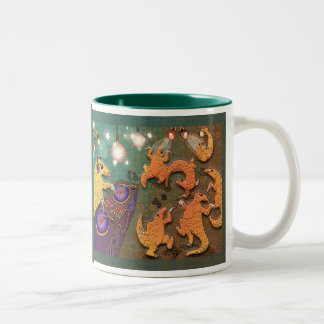 Partying Pangolins Zweifarbige Tasse