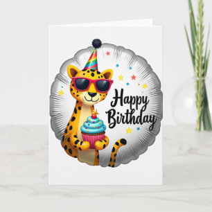 Partykatze-Cupcake-Geburtstagskarte Karte