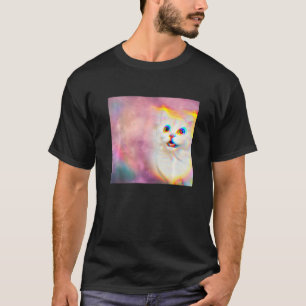 Partykatze Weltraum Abstands Katzen T-Shirt