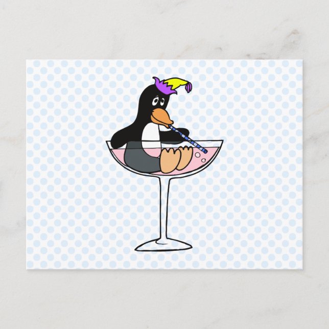 PartyPenguin Postkarte (Vorderseite)