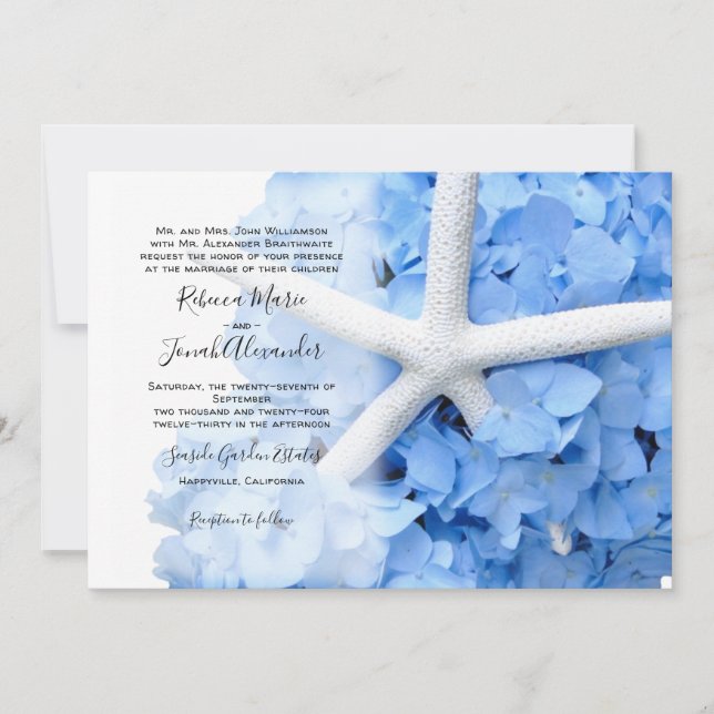 Partys am Meer nennen Küstenhochzeit Einladung (Vorderseite)