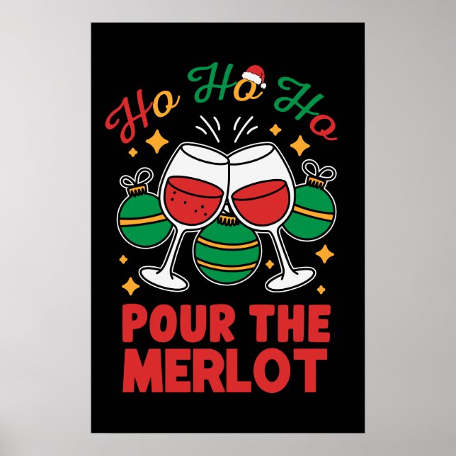 Partys Poster zum Trinken von Wein (Vorne)
