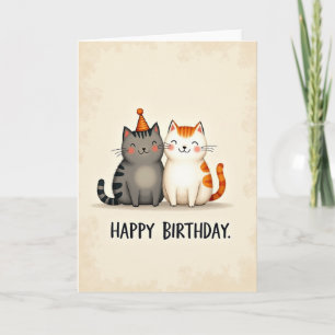 Partyt Katzen Illustrationskarte Karte