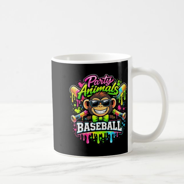 Partytier Baseball Eis Drip lustiger Affe Kaffeetasse (Rechts)