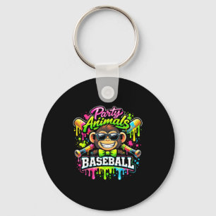 Partytier Baseball Eis Drip lustiger Affe Schlüsselanhänger
