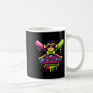 Partytier Baseball lustiger Affe  Kaffeetasse