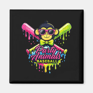 Partytier Baseball lustiger Affe Tank Top Magnet