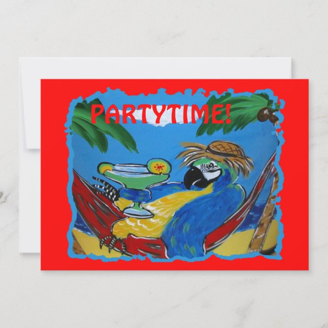 Partytime Einladung (Vorderseite)
