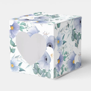 Partytüten-Box mit blauen Blumen Geschenkbox Geschenkschachtel