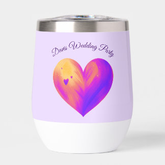 Paruline à vin de coeur personnalisée