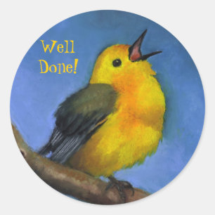 Paruline chantante : Bravo ! Art sur Stickers