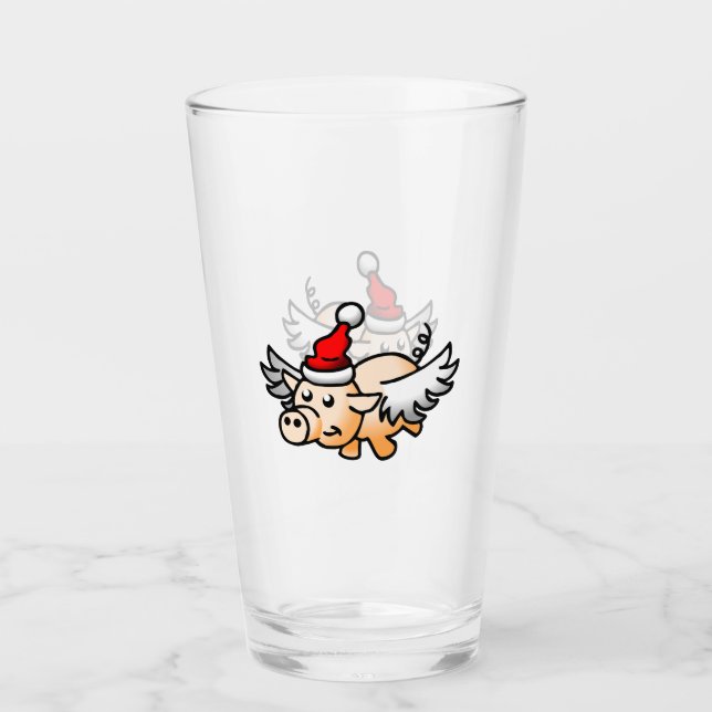 Paruline en verre de cochon volant (Devant)