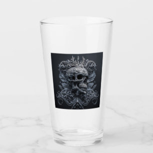 Paruline en verre de crâne orné