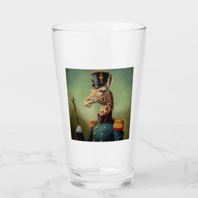 Paruline en verre de girafe militaire (Devant)