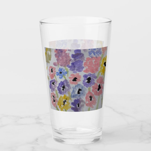 Paruline en verre Fleur sauvage d'été (Devant)