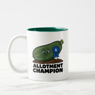 Parzellen-Champion Lustiger Riesenmarkkohl Cartoon Zweifarbige Tasse