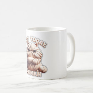Pas aujourd'hui Chat Grumpy Humain Drôle Café Mug