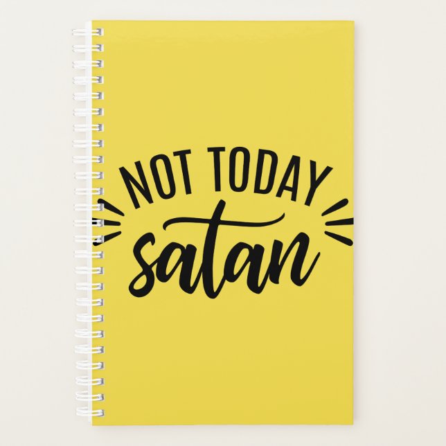 Pas aujourd'hui Satan drôle Spiral Planner (Devant)